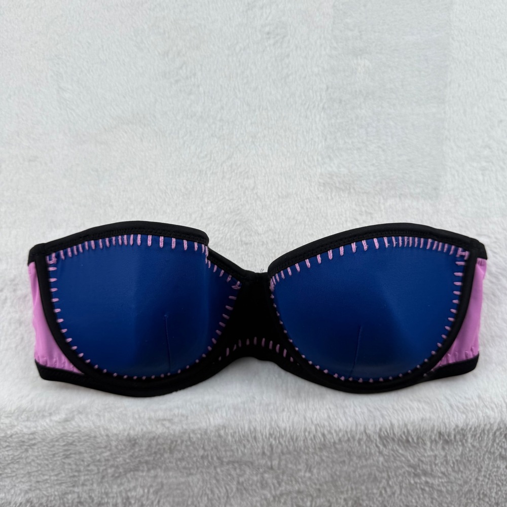 Victoria's Secret The Flirt Bandeau Bra Strapless Pink Blue Black 34D no straps‎